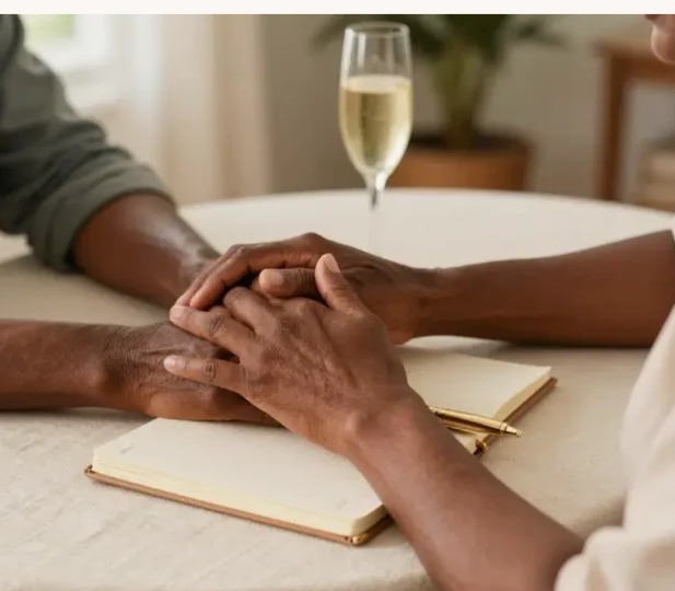 A calm family protection conversation at a table